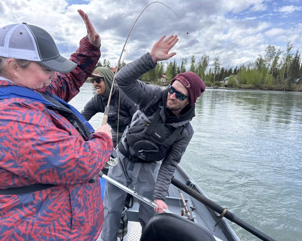 Megan Matt Shane Excited Middle Kenai June Rainbow